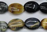 CTE571 15.5 inches 15*20mm oval golden & blue tiger eye beads