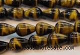 CTE606 15.5 inches 8*12mm teardrop yellow tiger eye beads wholesale