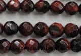 CTE703 15.5 inches 10mm faceted round red tiger eye beads