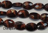 CTE871 15.5 inches 8*10mm faceted oval red tiger eye beads