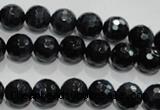 CTE921 15.5 inches 6mm faceted round silver tiger eye beads