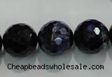 CTE937 15.5 inches 18mm faceted round dyed blue tiger eye beads