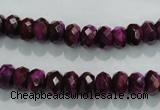 CTE980 15.5 inches 5*8mm faceted rondelle dyed red tiger eye beads