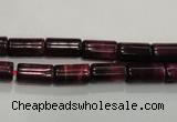 CTE987 15.5 inches 6*10mm tube dyed red tiger eye beads wholesale