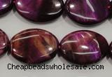 CTE997 15.5 inches 18*25mm oval dyed red tiger eye beads wholesale