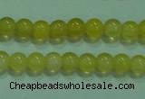 CTG06 15.5 inches 3mm round tiny yellow agate beads wholesale