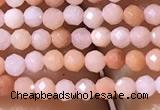 CTG1038 15.5 inches 2mm faceted round tiny pink aventurine beads