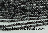 CTG106 15.5 inches 2mm round tiny snowflake obsidian beads wholesale