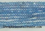 CTG107 15.5 inches 2mm round tiny blue agate beads wholesale