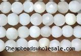 CTG1088 15.5 inches 2mm faceted round tiny mother of pearl beads