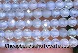 CTG1092 15.5 inches 2mm faceted round tiny quartz glass beads