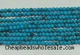 CTG114 15.5 inches 2mm round tiny blue turquoise beads wholesale