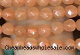 CTG1151 15.5 inches 3mm faceted round tiny red aventurine beads