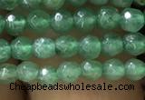 CTG1154 15.5 inches 3mm faceted round tiny green aventurine beads