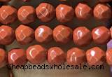 CTG1159 15.5 inches 3mm faceted round tiny red jasper beads