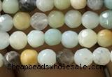 CTG1167 15.5 inches 3mm faceted round tiny amazonite beads