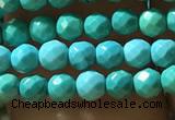 CTG1176 15.5 inches 3mm faceted round tiny turquoise beads