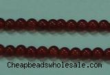 CTG12 15.5 inch 3mm round A grade tiny red agate beads wholesale