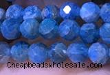 CTG1215 15.5 inches 4mm faceted round tiny apatite gemstone beads