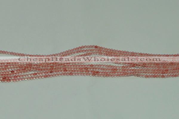 CTG124 15.5 inches 2mm round tiny cherry quartz beads wholesale