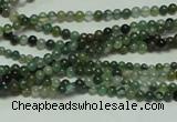 CTG126 15.5 inches 2mm round tiny moss agate beads wholesale