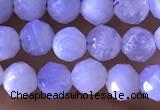 CTG1305 15.5 inches 5mm faceted round blue lace agate beads wholesale