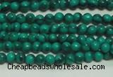 CTG131 15.5 inches 3mm round tiny synthetic malachite beads wholesale