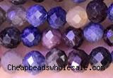 CTG1338 15.5 inches 4mm faceted round ruby & sapphire beads