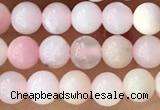 CTG1363 15.5 inches 4mm round pink opal gemstone beads