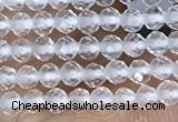 CTG1400 15.5 inches 2mm faceted round white crystal beads wholesale