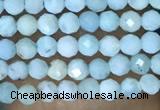 CTG1421 15.5 inches 2mm faceted round larimar beads wholesale