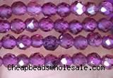 CTG1439 15.5 inches 2mm faceted round garnet beads wholesale