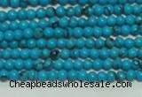 CTG144 15.5 inches 3mm round tiny blue turquoise beads wholesale