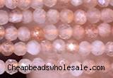 CTG1455 15.5 inches 2mm faceted round sunstone beads wholesale