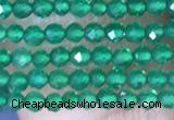 CTG1463 15.5 inches 2mm faceted round green agate beads