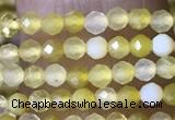 CTG1464 15.5 inches 2mm faceted round yellow opal beads