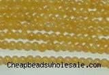 CTG148 15.5 inches 3mm round tiny yellow jade beads wholesale