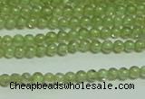 CTG149 15.5 inches 3mm round tiny peridot gemstone beads wholesale