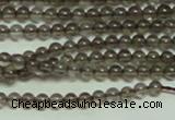 CTG150 15.5 inches 3mm round tiny smoky quartz beads wholesale