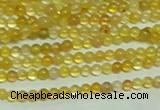 CTG151 15.5 inches 3mm round tiny yellow agate beads wholesale