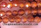 CTG1512 15.5 inches 3mm faceted round garnet beads wholesale