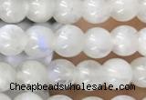 CTG1580 15.5 inches 4mm round white moonstone beads wholesale