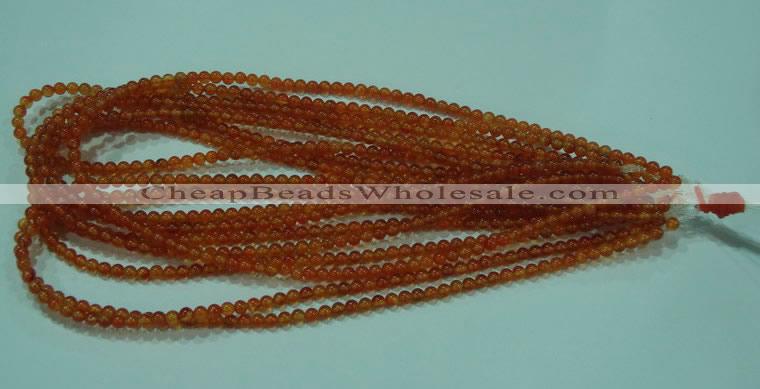 CTG16 15.5 inch 4mm round B grade tiny red agate beads wholesale