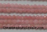 CTG203 15.5 inches 3mm faceted round tiny Chinese pink opal beads