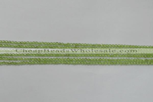 CTG206 15.5 inches 3mm faceted round tiny prehnite gemstone beads