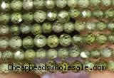 CTG2102 15 inches 2mm faceted round tiny quartz glass beads