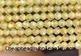 CTG2103 15 inches 2mm faceted round tiny quartz glass beads