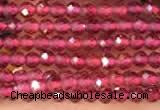 CTG2117 15 inches 2mm faceted round tiny quartz glass beads