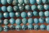 CTG2151 15 inches 2mm,3mm faceted round synthetic turquoise beads