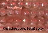 CTG2204 15 inches 2mm,3mm faceted round cherry quartz beads